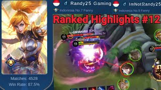 Global 3 Fanny!! Randy25 Fanny Ranked Highlights #12 | Mobile Legends
