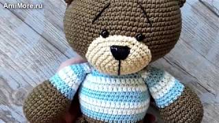 Амигуруми: схема Мишка Тёма. Игрушки вязанные крючком. Free crochet patterns. Free crochet patterns.