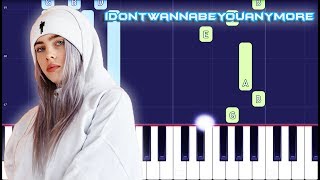 Billie Eilish - idontwannabeyouanymore Piano Tutorial EASY (Piano Cover)