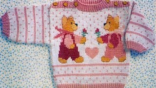 свитер детский с мишками вязание крючком
