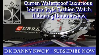 Curren Watch Round Dial Analog Watch Waterproof with Pu Leather Strap (White) - Review