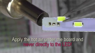 How to replace SMD LED using hot air soldering station