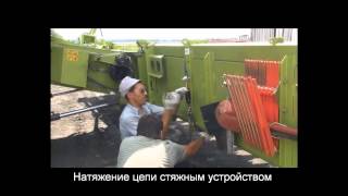 Монтаж приспособления "Лифтер" на жатку комбайна CLAAS