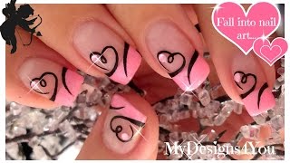 Easy Valentine's Day Nail Art | Diseño de Uñas San Valentín ♥
