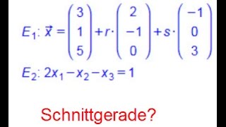 Schnittgerade zweier Ebenen