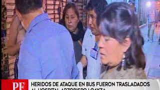 Bus incendiado en Miraflores: este es el estado de los heridos