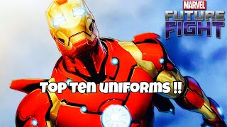 TOP TEN “ MUST BUY” UNIFORMS !! | Marvel Future Fight