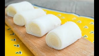 懷舊港式香蕉糕食譜  簡單做法｜Banana Mochi Rolls Recipe