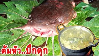 ต้มหัวบึกดุกตัวใหญ่ 5.5 กก. ใส่ขมิ้นเหลืองหนักเครื่อง ต้องลองแซ่บออนซอนเมนูนี้ #บึกดุก