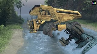 SpinTires - обзор мода ( БЕЛАЗ ) Нет слов!