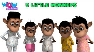 Five Little Monkeys Jumping On The Bed | Children Nursery Rhyme | Songs