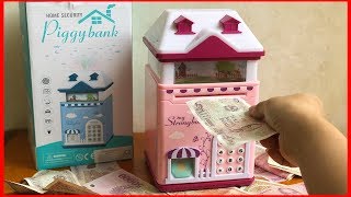 Đồ chơi két sắt mini sử dụng vân tay, hút tiền thông minh - ATM machine toys for kids (Chim Xinh)