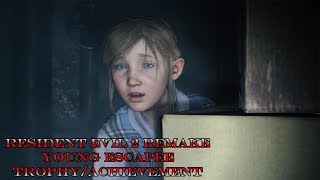 RESIDENT EVIL 2 REMAKE | YOUNG ESCAPEE TROPHY/ACHIEVEMENT