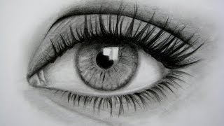 Como dibujar un ojo realista facil rapido bien explicado English Subtitles available