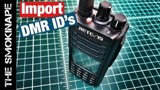 Retevis RT52 DMR ID Database Upload - TheSmokinApe