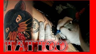 Тату процесс#1 Пантера | Panther Tattoo Process (Роман Партачник)
