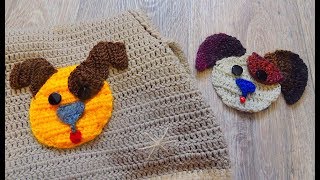 Собачка крючком. Аппликация. Мастер-класс.