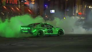 Watch drivers burn it down on Broadway