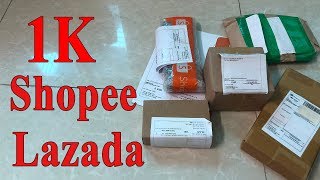 Mở hộp ĐỐNG HÀNG 1K trên SHOPEE LAZADA