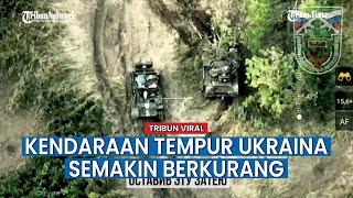 Kendaraan Tempur Ukraina Dilumpukan Serangan Artileri Rusia