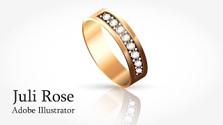 Vector Glitter | Золотое кольцо | JULI ROSE