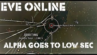 Eve Online Alpha Goes to Low Sec. Pt1 Basic Merlin and Cormorant ratting