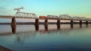 Печора 2015  наша речка Печора железнодорожный мост