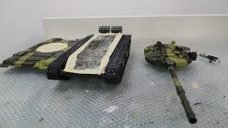 Покрываем лаком-спреем сборную модель танка Т-72Б "ЗВЕЗДА" 1/35.