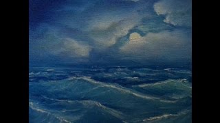 Рисуем маслом  Миниатюра Море Картина
