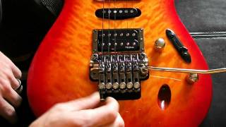 Ibanez Zr tremolo setup - hight and intonation.