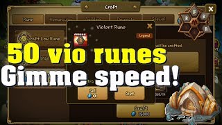 Summoners War - Do I get additional legendary runes? 50 vio runes crafting