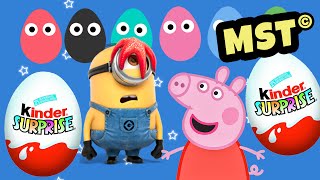 Peppa Pig Kinder Surprise eggs Play Doh Minions [MST]