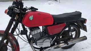 Двигатель Ява (Jawa) 350/638 тест 31.01.2020 после капремонта (г. Ярославль)