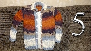 Как связать детский жакет для мальчика спицами Часть 5
