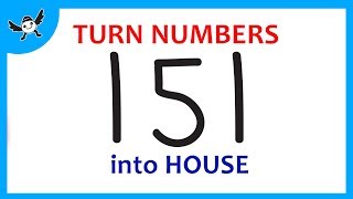 How To Turn Numbers 151 into Cartoon HOUSE – Easy and Fun Doodle Art ✔