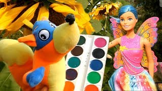 Барби УЧИМ ЦВЕТА Barbie Фея Мультик с игрушками Даша Путешественница для малышей Играем в Куклы