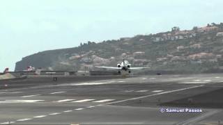 Beechcraft 900XP Landing on a windy day || Madeira