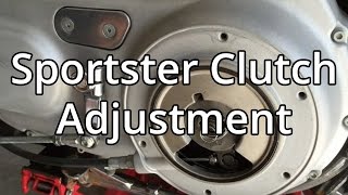 How To Adjust Harley Davidson Sportster Clutch.