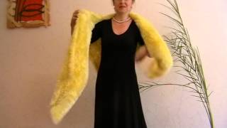Вязание Шаль желтая травка Вязание на спицах