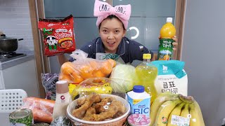 КАКИЕ ПРОДУКТЫ МЫ КУПИЛИ НА НОВЫЙ ГОД В КОРЕЕ? Виктория Ким