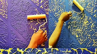 Wall putty texture Panch design
