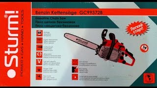 Обзор бензопилы Sturm GC99372B ч.1