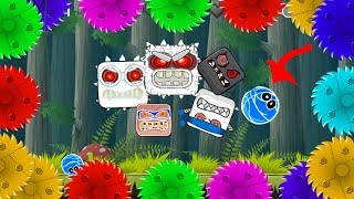 RED BALL 4 : ALL 5 WHITE BOSSES Fight Together with 'BLUE GHOST MODE BASKETBALL'