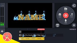 How to make Blue Fire Effect in Text with Kinemaster | Blue Fire Effect Kinemaster Tutorial