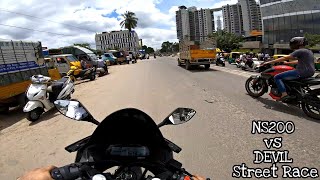 NS200 vs DEVIL(R15 v3) STREET RACE