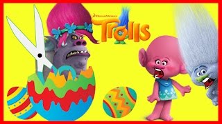 Chef Cuts Poppy's Trolls Hair for Bergens Play-Doh Easter Egg Hunt Part 10 | Ellie Sparkles
