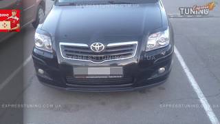 Реснички на фары Тойота Авенсис 2 Т25. Накладки фар Toyota Avensis 2 T25. AOM Tuning. Тюнинг обзор