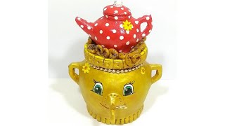 Самовар c чайничком из солёного теста своими руками.Мастер-класс.DIY.