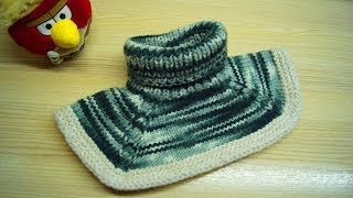 Манишка спицами. Расчёт петель. Подробный МК.