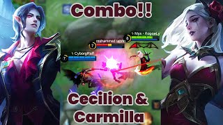 COMBO CARMILLA & CECILION!! DUO HERO META SEASON INI!!! - MOBILE LEGENDS